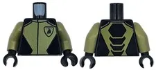 LEGO® 973pb5703c01 - Torso Racing Suit Gran Turismo with Lamborghini Logo