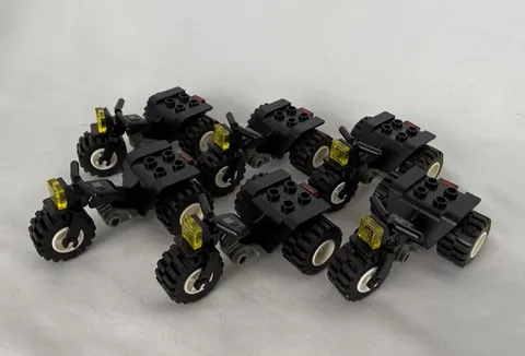 (6) LEGO City Tricycle Black Chassis Black Wheels Creative Play Toy