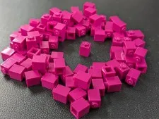 LEGO 100x Magenta 1x1 Brick (3005) Building Bricks Lot Bulk MOC