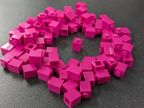 LEGO 100x Magenta 1x1 Brick (3005) Building Bricks Lot Bulk MOC