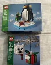 Lego Christmas Sets! 40494 Ornaments & 40498 Christmas Penguin New & Sealed
