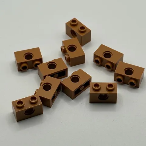 LEGO 3700 Brick, 1 x 2 (10pcs) - Medium Nougat