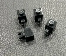 LEGO 1x1 Brick with Horizontal Clip Black Part 60476 / 65459 Lot Of 4
