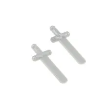 2x LEGO Figures Accessory Weapon Sword Pearl Light Gray Short Sword 4505002 3847