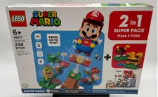 LEGO Super Mario 2 in 1 Super Pack Building Set 66677, 244 pcs, Ages 6+