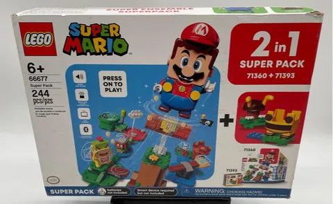 LEGO Super Mario 2 in 1 Super Pack Building Set 66677, 244 pcs, Ages 6+