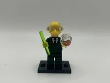 LEGO The Simpsons Mr. Burns Minifigure W/ Blinky Radioactive Rod Toy