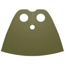 new LEGO Olive-Green Cloth Cape, Very Short, Traditional Starched Fabric