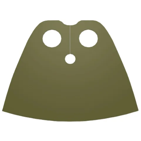 new LEGO Olive-Green Cloth Cape, Very Short, Traditional Starched Fabric