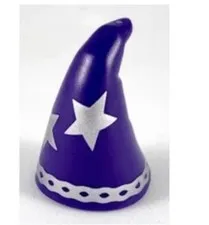 LEGO wizard hat dark purple stars