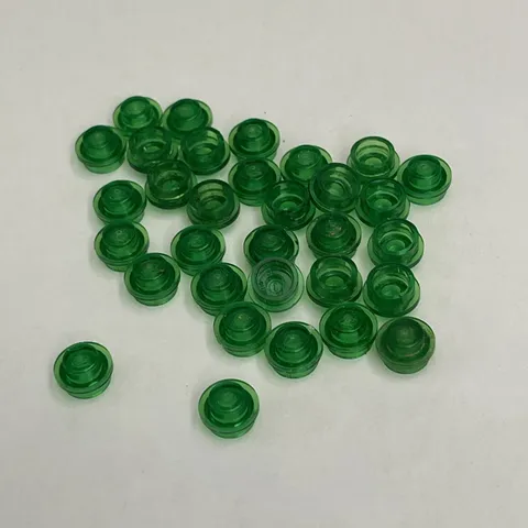 Lego 4073 6141 30057 28626 Transparent Green Replacement Pieces Lot of 32