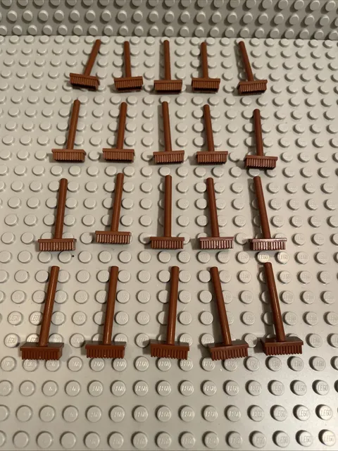 LEGO Reddish Brown Pushbroom Broom (3836), Lot Of 20