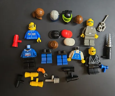 LEGO Minifigure Parts & Accessories Bulk Lot Mixed Pieces Multicolor Plastic