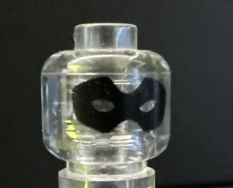 LEGO CUSTOM Transparent Robin Minifig Head (Jason Todd) Pad