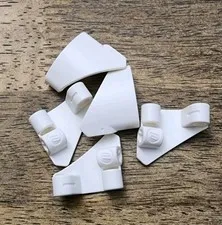 LEGO White Technic, Panel Curved #10 3 x 3 Tapered Right. QTY 5. Part No. 2403.