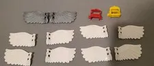 LEGO Wing Lot: White And Gray. 4 Pairs White. 1 Gray Pair Bar Handles + 2 Saddle