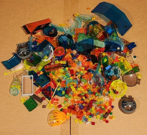 LEGO Bulk lot 1 lbs pound Translucent multicolor Windshields clear & Accessories