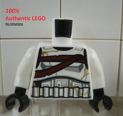 LEGO NEW White Night Trooper Torso (1x) 6545886 Minifigure Part 76382