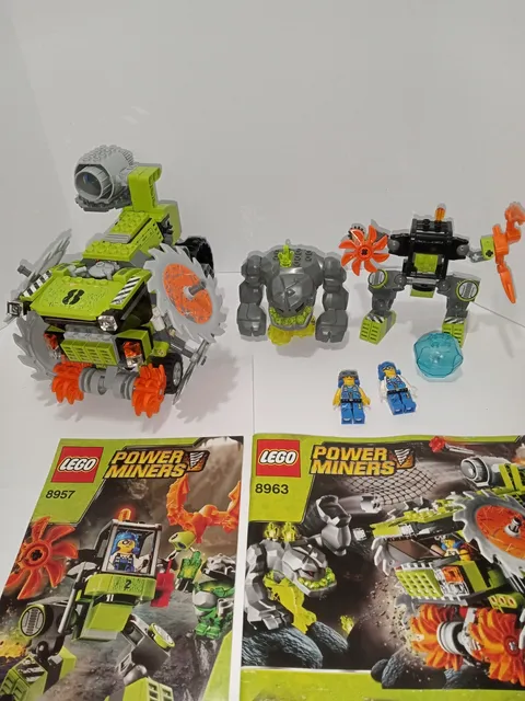 LEGO Power Miners 8963 Rock Wrecker 99% COMPLETE w/ instructions + set 8957 READ
