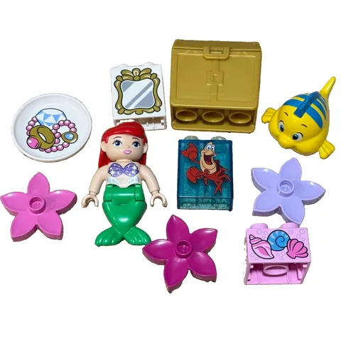Lego Duplo Disney Princess Little Mermaid Ariel flounder  fish Lot
