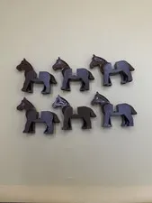 USED LEGO LOT 6X  BROWN HORSE 