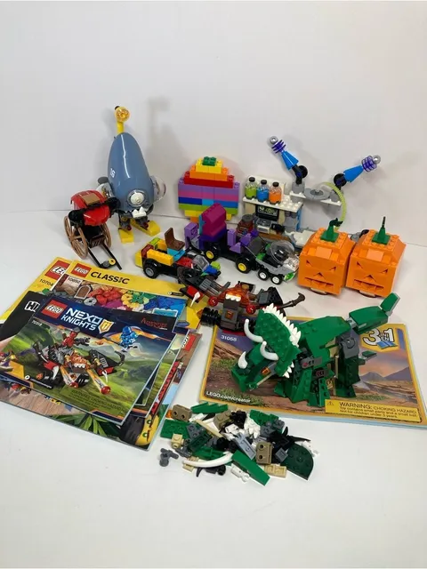 Mixed LEGO Incomplete Sets Lot + Manuals Creator Ninjago Nexo
