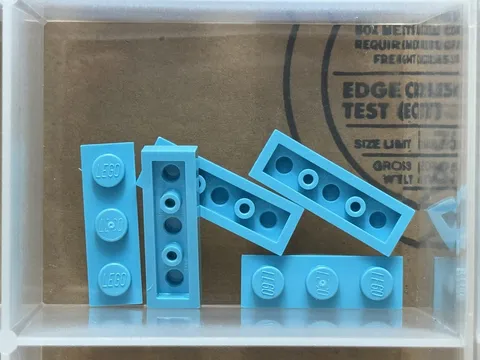 LEGO Parts - Medium Azure Plate 1 x 3 - No 3623 - QTY 5