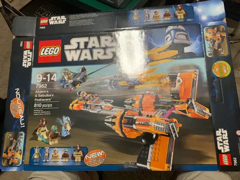 2011 LEGO 7962 Star Wars ANAKIN & SEBULBA PODRACER Set ~ EMPTY BOX ONLY