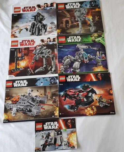 LEGO Star Wars Lot of 7 Instruction Manuals ONLY 75177 75201 75153 75013 & More