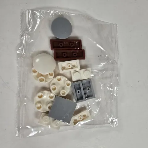 Genuine LEGO Unopened Extra Parts Bag Mixed White Gray Brown Pieces Replacement