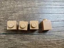 LEGO 3005 Medium Nougat Brick 1 x 1 (x4)