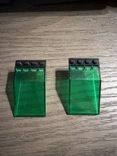 Lego Cockpit Panel 6x4x2 transparent Green  Space Vintage