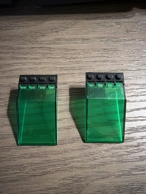 Lego Cockpit Panel 6x4x2 transparent Green  Space Vintage