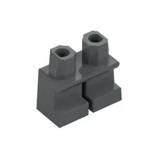 Lego Minifigure Accessories - Dark Stone Gray Short Legs (1)  - Brand New