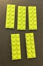 LEGO 2x6 Plate Lime Green Replacement Part #3795 Lot of 5
