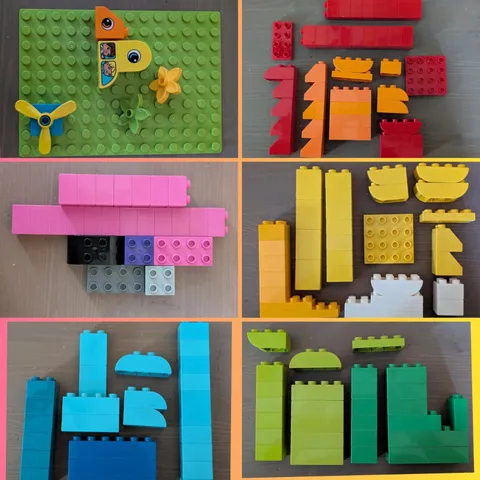 Lot Of 155 Lego Duplo Pieces (Or Similar) Good Condition - Parts Bricks Plates