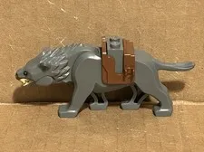 LEGO Grey Warg Hobbit 79002 Attack of the Wargs Minifigure Wolf w/Saddle 2012