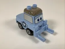 Lego Duplo Pixar Cars Sparky Army Logo Pit Crew Pitty Forklift Radiator Springs
