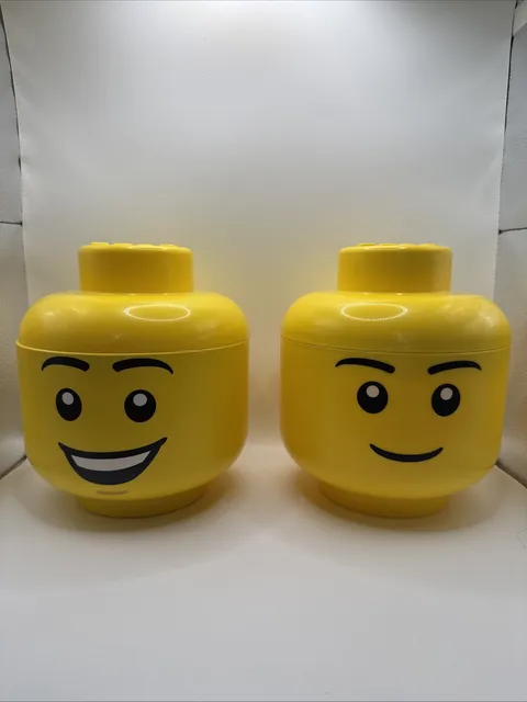 2 LEGO Large Storage Container Heads