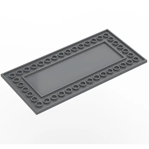 LEGO Dark Bluish Gray Tile 8 x 16 with Bottom Tubes on Edges  inv.630