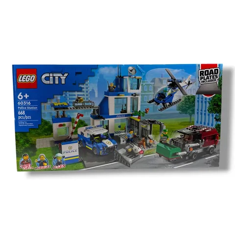 LEGO City Police Station 60316 Building Set 668 Pieces Road Plates Included