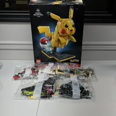 LEGO Pokemon 72152 Pikachu and Poke Ball INCOMPLETE Parts Bags 10-13 15 16 Only