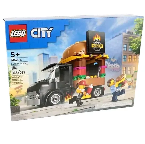 LEGO®  CITY Great Vehicles Burger Food Truck w Minifigures Building Set 60404