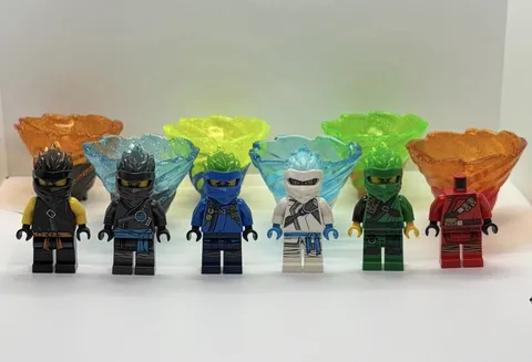 Lego Ninjago Secrets of the Forbidden Spinjitzu FS Minifigure Set With Spinners