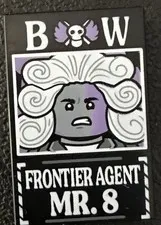 Lego One Piece Frontier Agent Mr 8 Dossier Tile. Baroque Works Wanted Poster