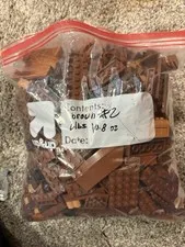 LEGO Brown Plastic Bricks & Pieces Bulk Lot Parts 4 lbs