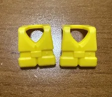 Lot 2 Lego Minifig YELLOW LIFE JACKETS Sailor Ship & Boat Preserver Vest 97895