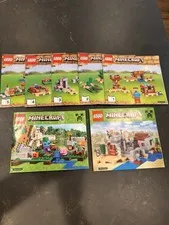 Lego Minecraft Lot of Instruction Manuals Books No Bricks 21121 21135 21123