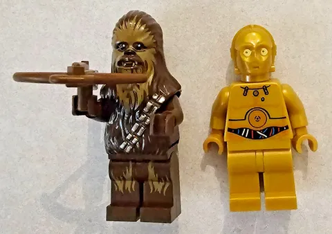 2 Lot LEGO Star Wars Chewbacca SW0532  Bounty Hunter C-3PO SW1368 Minifigures