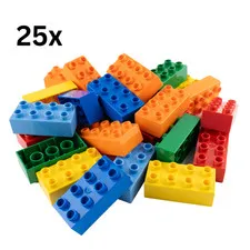 2x4 Bricks Building Blocks Multicoloured Mixed - 3011